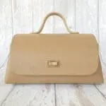 Mila Beige Pebble Grain Leather