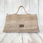 Mila Natural Lizard Print Leather