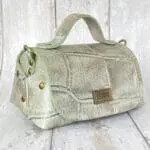 Mira Mint Green Giant Crocco Embossed Leather