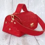 Mira XO Red Bulb Abstract On Suede