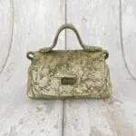 Kach Gold & Green Sponge effect leather