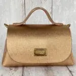Mira Rose Gold Shimmery Pebble Grain Leather