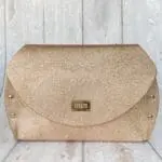 Mags Rose Gold Crumpled Print Leather