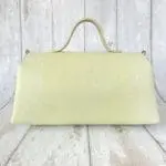 Mila Pastel Yellow Lizard Print Leather