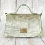 Mira Mint Green Giant Crocco Embossed Leather