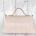 Mira Pink Crocco Embossed Leather