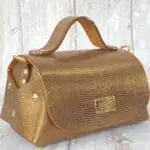 Mira Bronze & Brown Tejus Lizard Print Leather