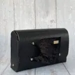Jare Black Embossed Haircell Leather And Black & Gold Sponge Print
