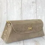 Maya 2.0 Bronze Metallic Saffiano Print Leather