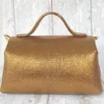 Mira Bronze & Brown Tejus Lizard Print Leather