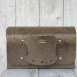 Jare Bronze Metallic Saffiano Print Leather