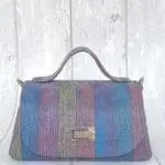 Mira Multicolour Rainbow Stripe Print On Suede