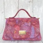 Mira Pink-Purple Wood Grain Effect Print
