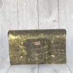 Jare Gold And Black Crocco Print Leather