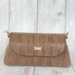 Maya Brown Wood Grain Print Leather
