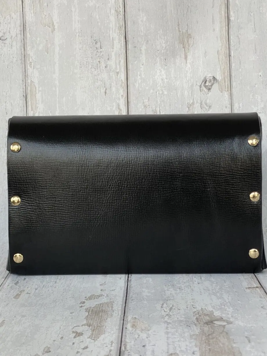 Jare Black Epi-Lite Print Leather & Silver Abstract Glove