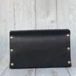 Jare Black Embossed Haircell Leather And Black & Gold Sponge Print