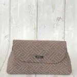 Maya Brown Herringbone Stitch Print