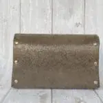 Jare Bronze Metallic Saffiano Print Leather