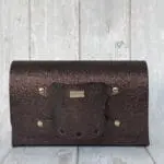 Jare Burgundy Micro Sequined Print Leather
