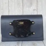 Jare Petrol Blue Nappa And Disco Light Leather Glove