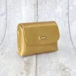 Mimz Gold Pinstripes Leather