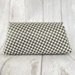 Mona Black, White Abstract Leather
