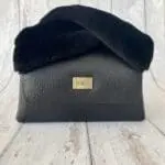Moby Black Pebble Grain & Black Sheep Skin Handle