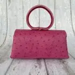 Hana Pink Ostrich Print & Pink Nappa
