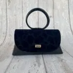 Hana Black Giraffe Print & Black Nappa