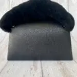 Moby Black Pebble Grain & Black Sheep Skin Handle