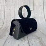 Hana Black Giraffe Print & Black Nappa