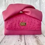 Moby Pink Ostrich Print & Pink Nappa Handle