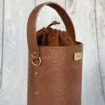 Aara Shiny Brick Lizard Print Leather