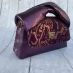 Moby Purple & Lilac Abstract Print on Suede & Metallic Purple Nappa leather
