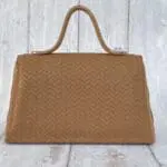 Lina Tan Woven Embossed Leather
