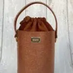 Aara Shiny Brick Lizard Print Leather
