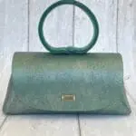 Hana Green & Silver Metallic Leather