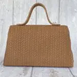 Lina Tan Woven Embossed Leather