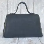 Lina Black Pebble Grain Leather