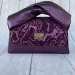 Moby Purple & Lilac Abstract Print on Suede & Metallic Purple Nappa leather