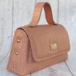 Lina Salmon Woven Embossed Leather