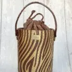 Aara Gold & Brown Zebra Print