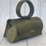 Hana Green Camouflage Print Leather
