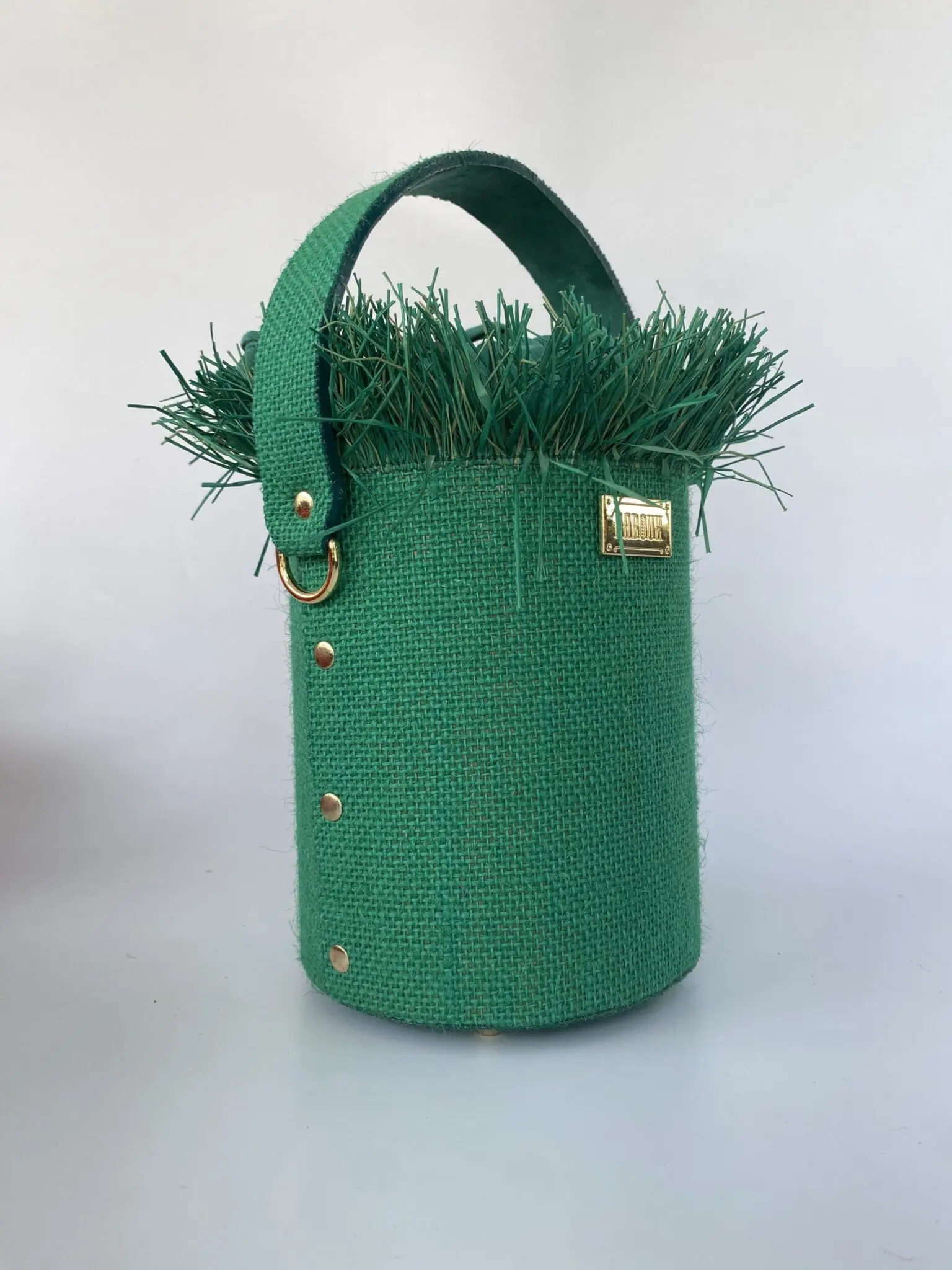 Aara Jute Green w/ Raffia