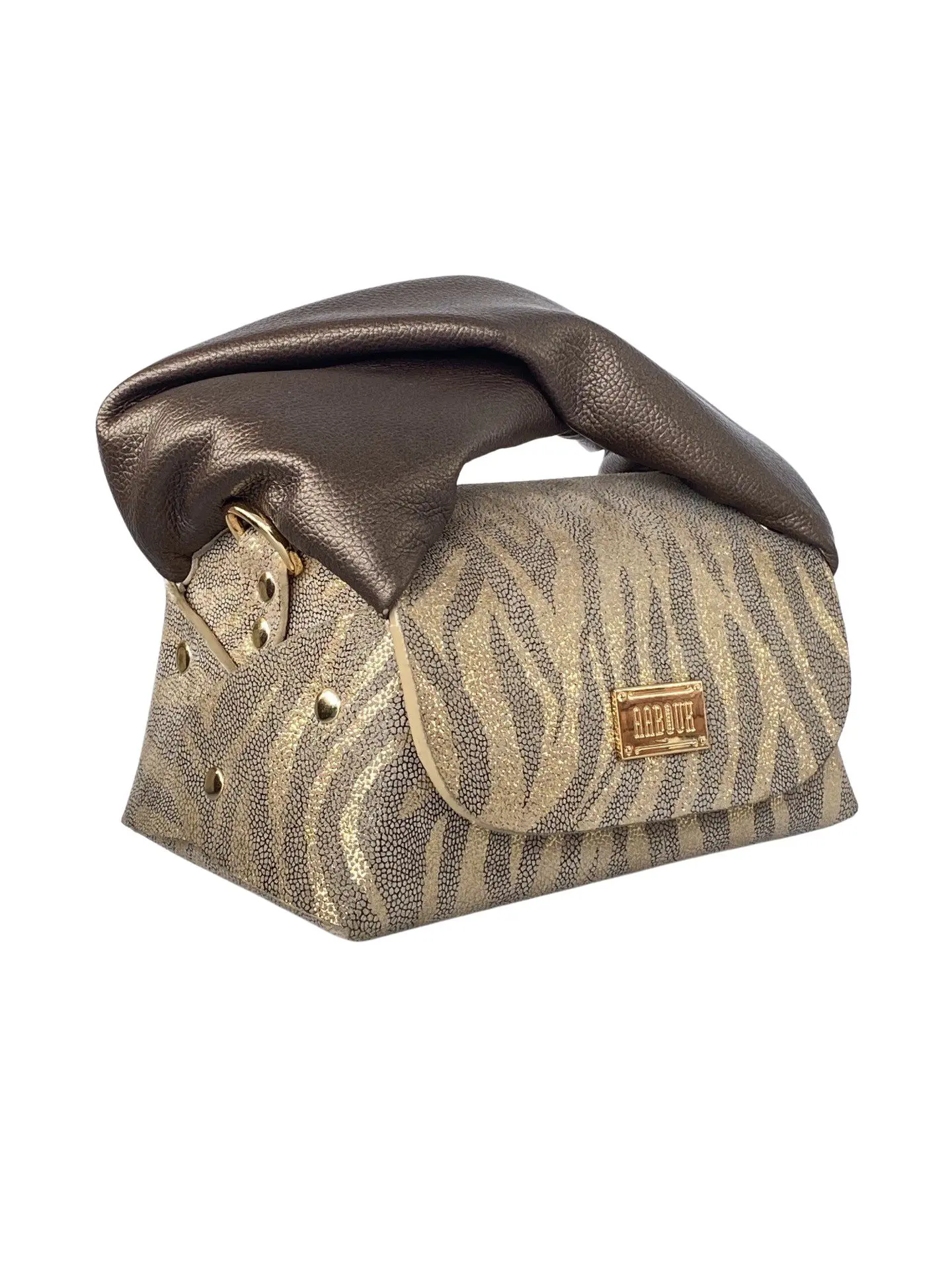 Nury Gold & Bronze Zebra Print