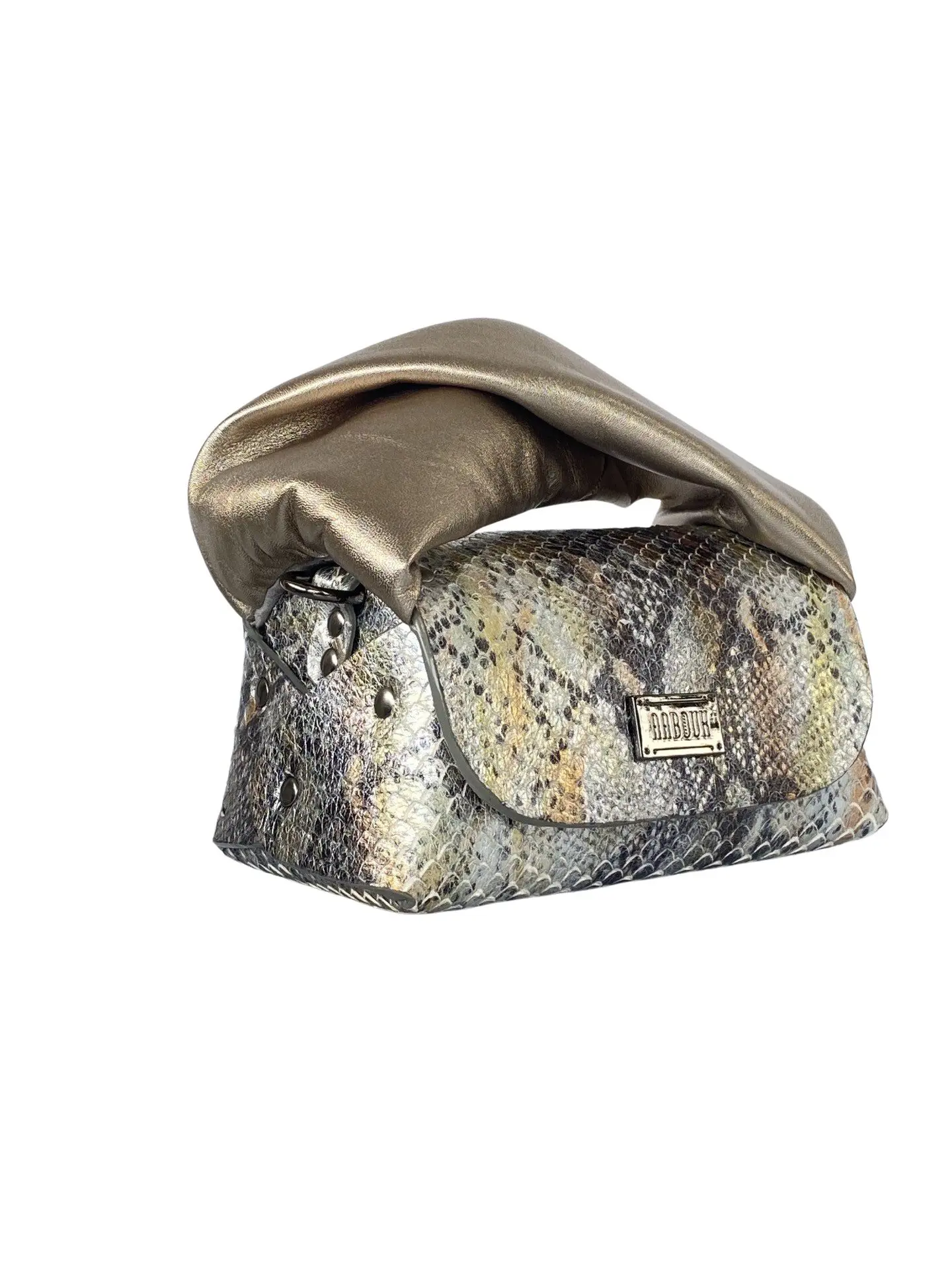 Nury Silver & 3-tone Gold Snake Print