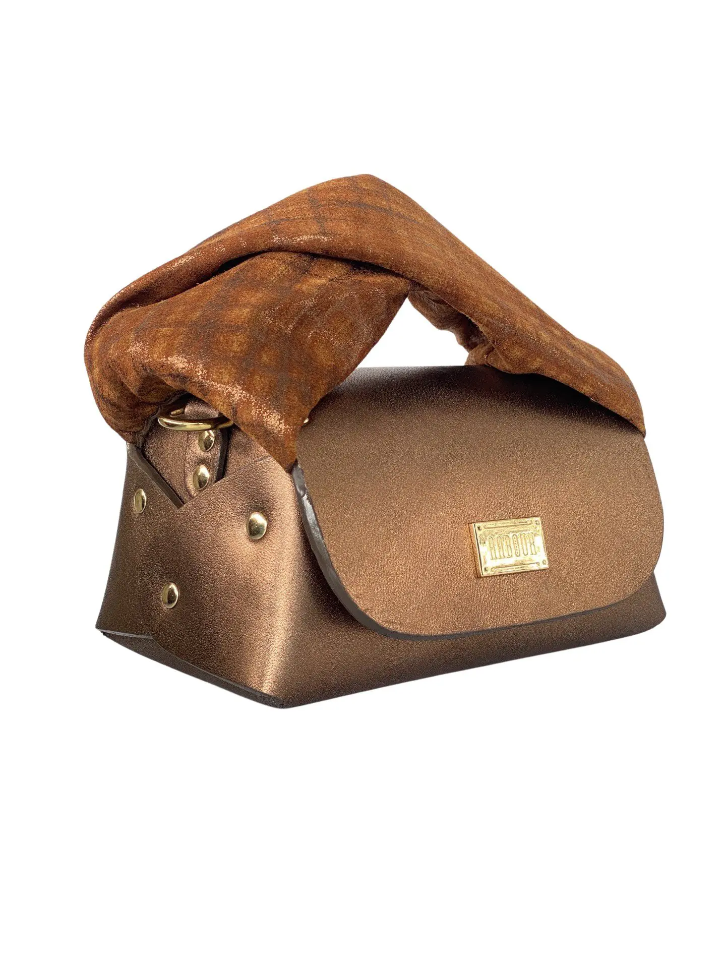 Nury Rose Nappa & Brown & Bronze Tweed Effect