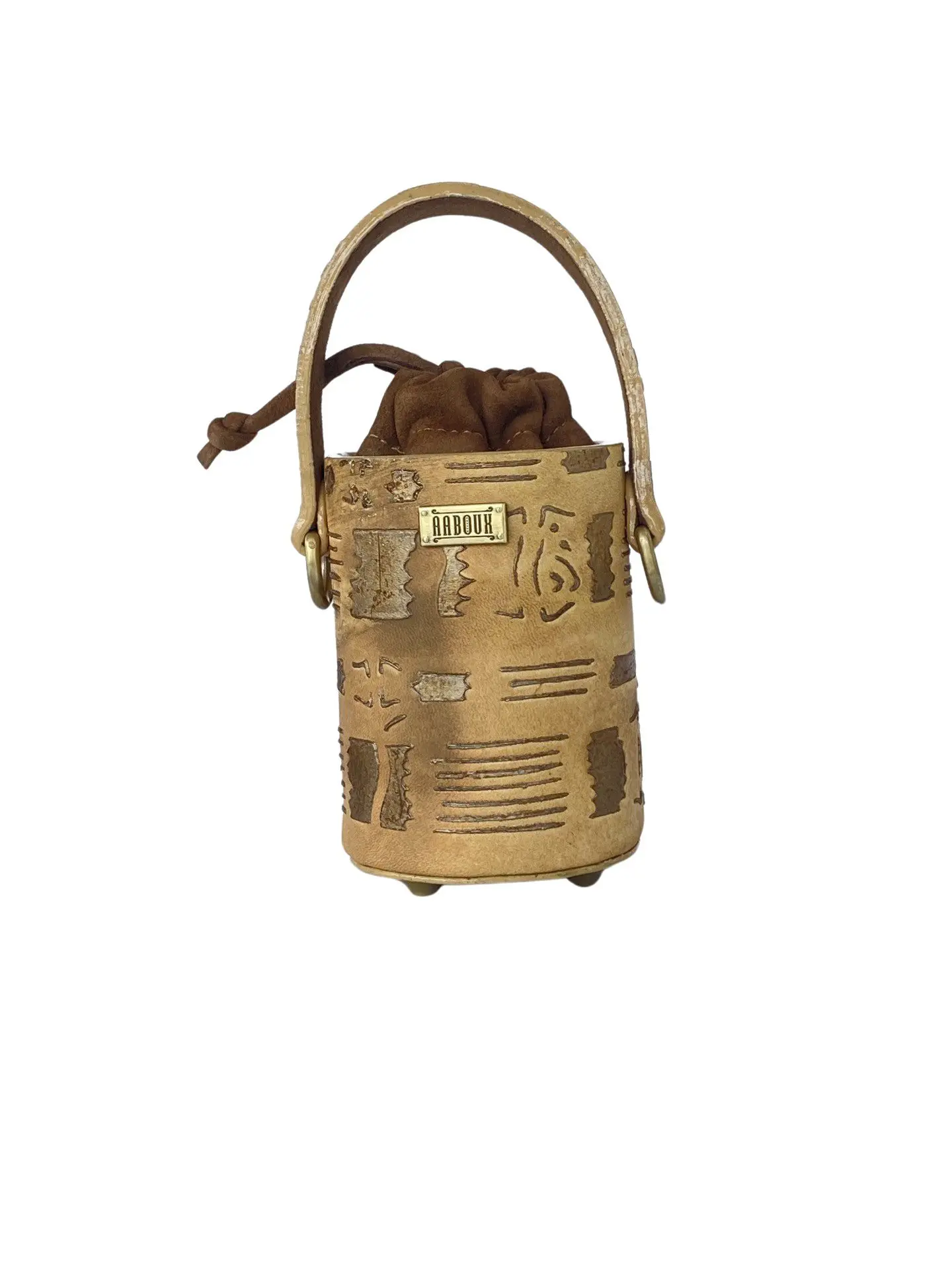 Lara Cream & Bronze Hieroglyphic Inspired