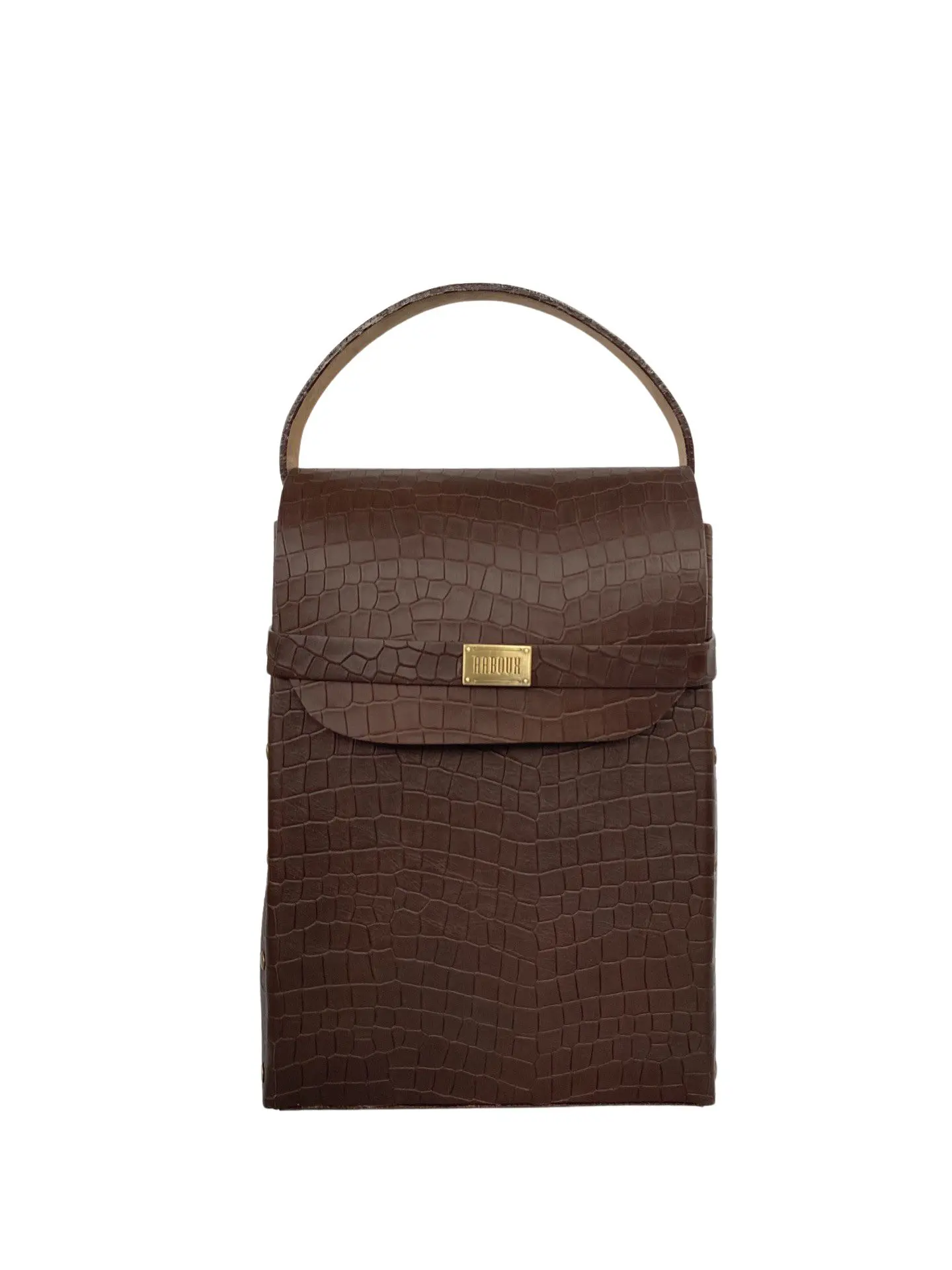 Diva Chocolate Brown Crocco Print